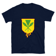 Kanaka Maoli Crest - Yellow with Red Border *ADULT SHORT SLEEVE*