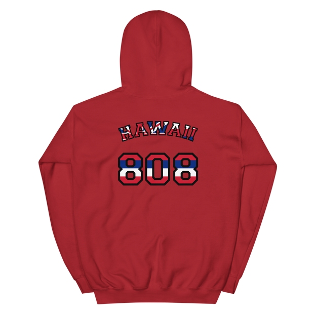 Hawaii 808 Union Jack - Flag Jersey with Black Border (front/back) *ADULT HOODIE*