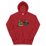 Tonga 676 - Floral Jersey with Black Border (front/back) *ADULT HOODIE*