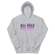 Purple All Poly Repeat *ADULT HOODIE*