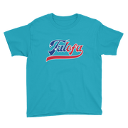 Talofa Script ~ Flag with White Border *KIDS SHORT SLEEVE*