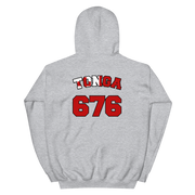 Tonga 676 - Flag with Black Border (front/back) *ADULT HOODIE*