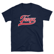 Tonga Script ~ Red with White Border *ADULT SHORT SLEEVE*