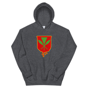 Kanaka Maoli Crest - Red with Yellow Border *ADULT HOODIE*