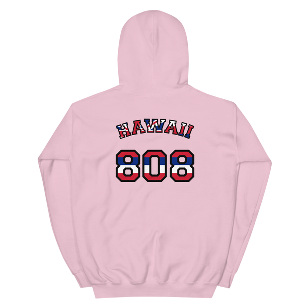 Hawaii 808 Union Jack - Flag Jersey with Black Border (front/back) *ADULT HOODIE*