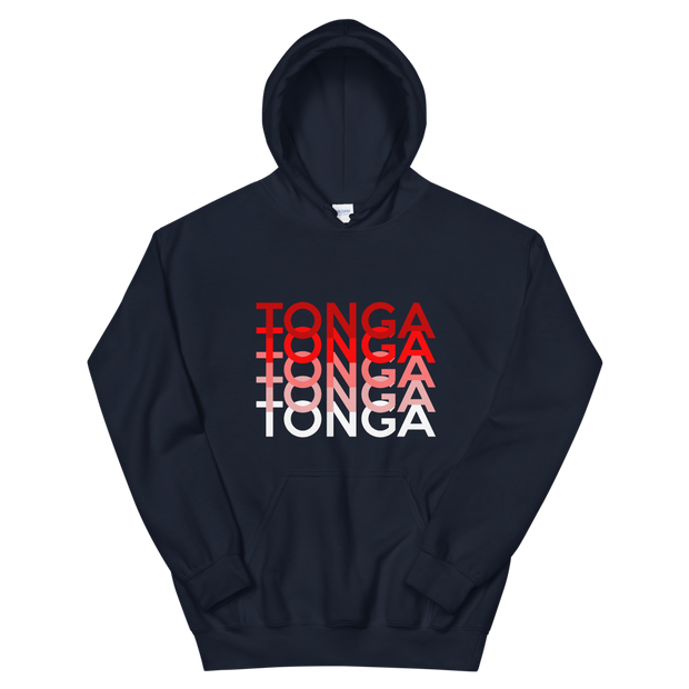 Red and White Tonga Repeat *ADULT HOODIE*