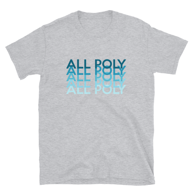 Blue All Poly Repeat *ADULT SHORT SLEEVE*