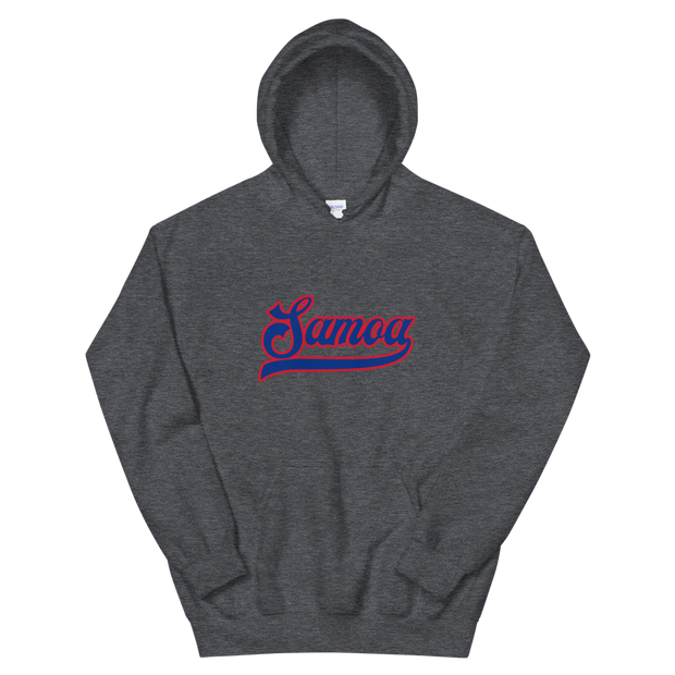 Samoa Script ~ Blue with Red Border *ADULT HOODIE*