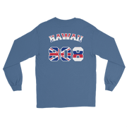 Hawaii 808 Sovereignty - Flag Jersey with White Border (front/back) *ADULT LONG SLEEVE*