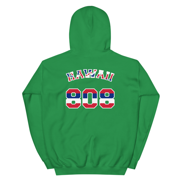 Hawaii 808 Union Jack - Flag Jersey with White Border (front/back) *ADULT HOODIE*