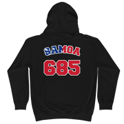 Samoa 685 - Flag with Black Border (front/back) *KIDS HOODIE*