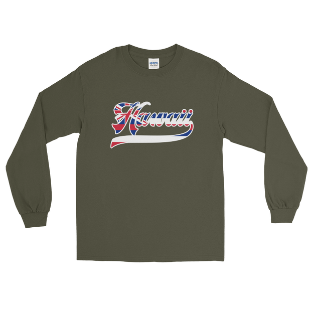 Hawaii Union Jack - Flag with White Border *ADULT LONG SLEEVE*