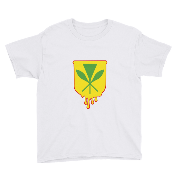 Kanaka Maoli Crest - Yellow with Red Border *KIDS SHORT SLEEVE*