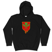 Kanaka Maoli Crest - Red with Yellow Border *KIDS HOODIE*