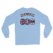 Hawaii 808 Sovereignty - Flag Jersey with Black Border (front/back) *ADULT LONG SLEEVE*