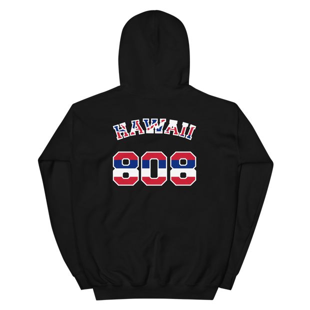 Hawaii 808 Union Jack - Flag Jersey with White Border (front/back) *ADULT HOODIE*