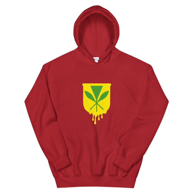 Kanaka Maoli Crest - Yellow *ADULT HOODIE*