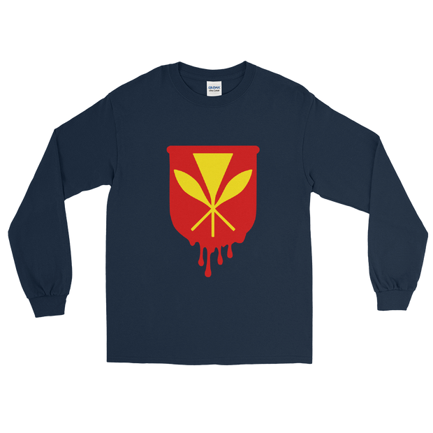 Kanaka Maoli Crest - Red *ADULT LONG SLEEVE*