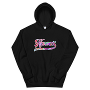 Hawaii Script ~ Floral with White Border *ADULT HOODIE*