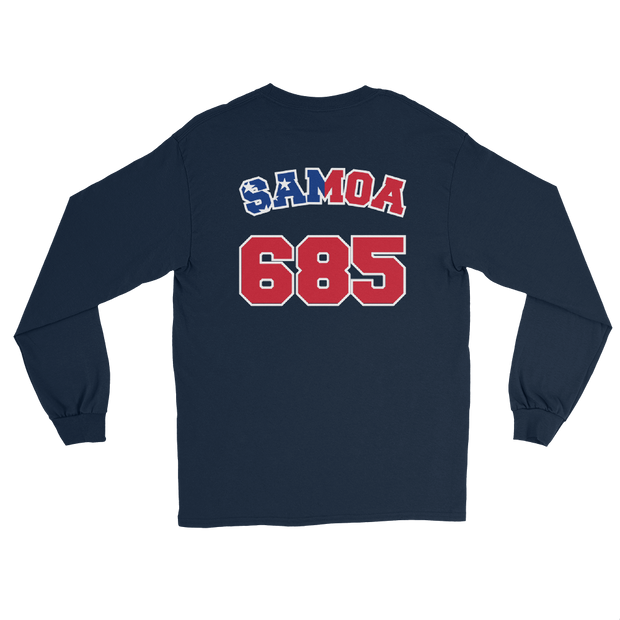 Samoa 685 - Flag with White Border (front/back) *ADULT LONG SLEEVE*