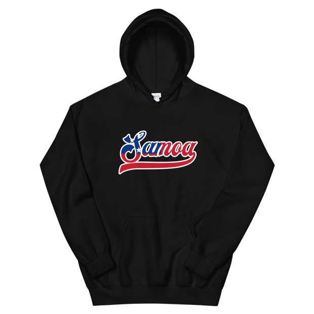 Samoa 685 - Flag with White Border (front/back)  *ADULT HOODIE*