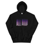 Purple All Poly Repeat *ADULT HOODIE*