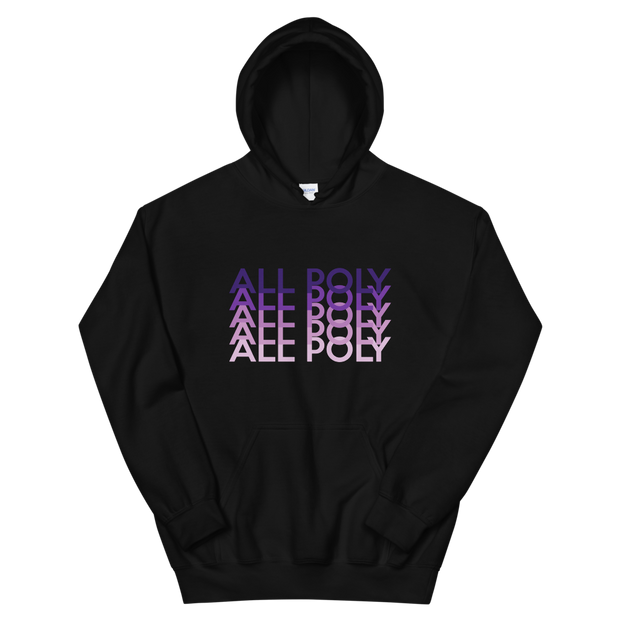 Purple All Poly Repeat *ADULT HOODIE*