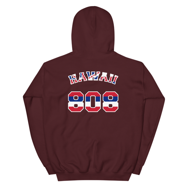 Hawaii 808 Union Jack - Flag Jersey with White Border (front/back) *ADULT HOODIE*