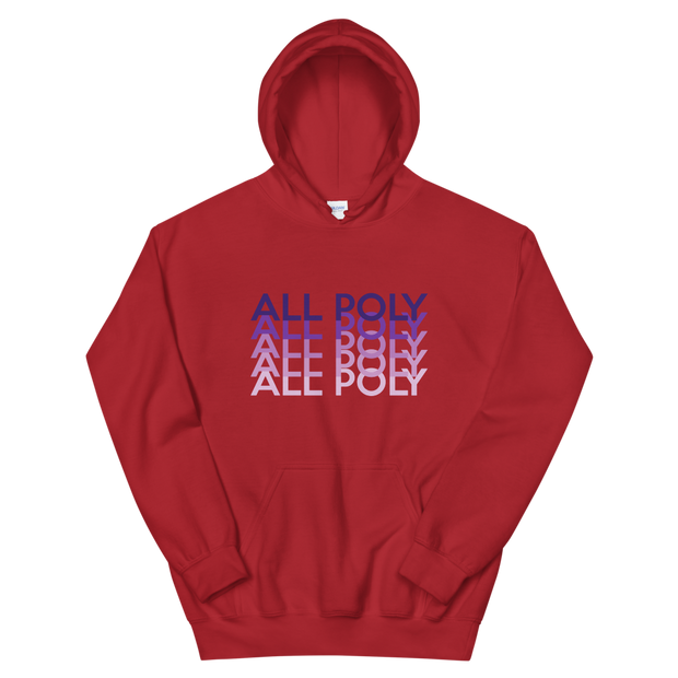 Purple All Poly Repeat *ADULT HOODIE*