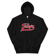 Talofa Script ~ Red with White Border *ADULT HOODIE*