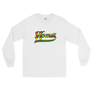 Hawaii Script ~ Flag with Black Border *ADULT LONG SLEEVE*