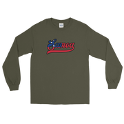 Samoa Script ~ Flag with Black Border *ADULT LONG SLEEVE*