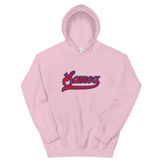 Samoa Script ~ Red with Blue Border *ADULT HOODIE*