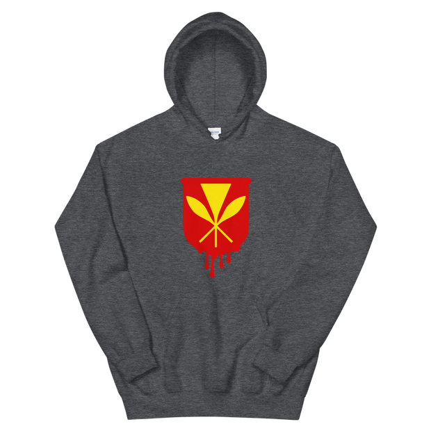 Kanaka Maoli Crest - Red *ADULT HOODIE*