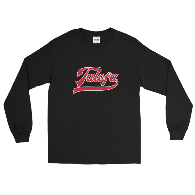 Talofa Script ~ Red with White Border *ADULT LONG SLEEVE*