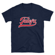 Talofa Script ~ Red with White Border *ADULT SHORT SLEEVE*