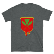 Kanaka Maoli Crest - Red with Yellow Border *ADULT SHORT SLEEVE*