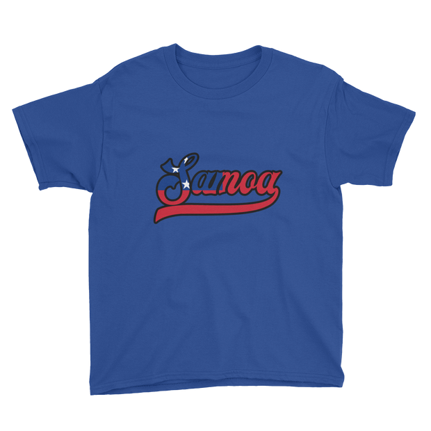 Samoa 685 - Flag with Black Border (front/back) *KIDS SHORT SLEEVE*