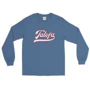 Talofa Script ~ White with Red Border *ADULT LONG SLEEVE*