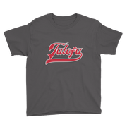 Talofa Script ~ Red with White Border *KIDS SHORT SLEEVE*