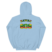 Hawaii 808 - Flag Jersey with Black Border (front/back) *ADULT HOODIE*