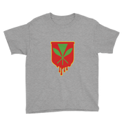 Kanaka Maoli Crest - Red with Yellow Border *KIDS SHORT SLEEVE*