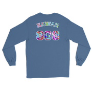 Hawaii 808 - Floral Jersey with White Border (front/back) *ADULT LONG SLEEVE*