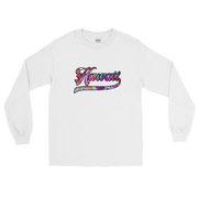 Hawaii Script ~ Floral with Black Border *ADULT LONG SLEEVE*