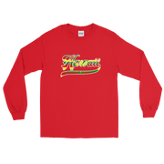 Hawaii Script ~ Flag with White Border *ADULT LONG SLEEVE*