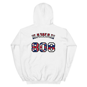 Hawaii 808 Sovereignty - Flag Jersey with Black Border (front/back) *ADULT  HOODIE*