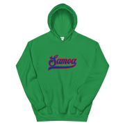 Samoa Script ~ Blue with Red Border *ADULT HOODIE*