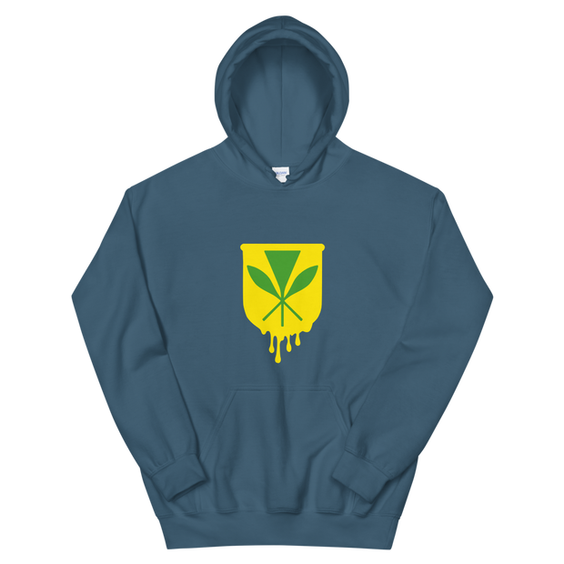 Kanaka Maoli Crest - Yellow *ADULT HOODIE*