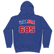 Samoa 685 - Flag with Black Border (front/back) *KIDS HOODIE*