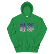 Purple All Poly Repeat *ADULT HOODIE*